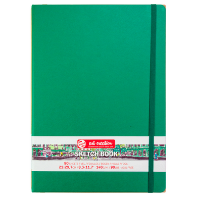 Блокнот для графіки Talens Art Creation, 21x29,7 см, 140 г/м2, 80 аркушів, лісовий зелений, Royal Talens