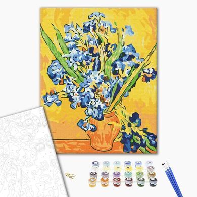 Картина по номерам Ирисы в вазе. Винсент Ван Гог, 40x50 см, Brushme