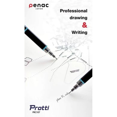 Механічний олівець Protti PRC105 vivid з тривким стрижнем 0,5 мм, блакитний, Penac