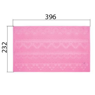 Силиконовый коврик №07, Кружевные бордюры, 23,2 x39,6 см, Fabrika Decoru
