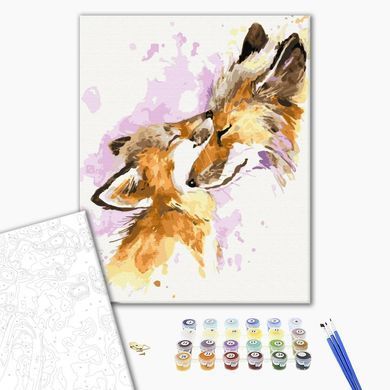 Картина по номерам Любящие лисички, 40х50 см, Brushme