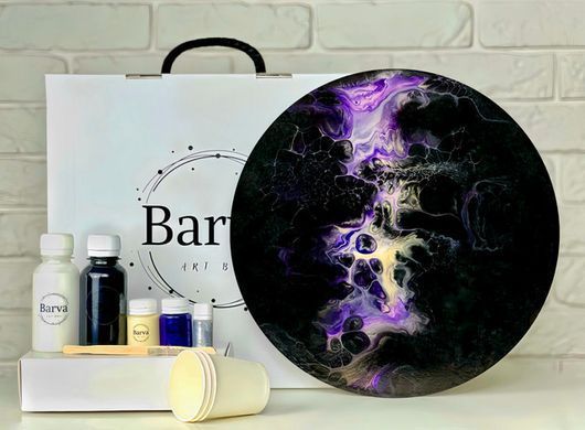Набор Fluid Art Box Галактика, 30 см, квадрат, Barva