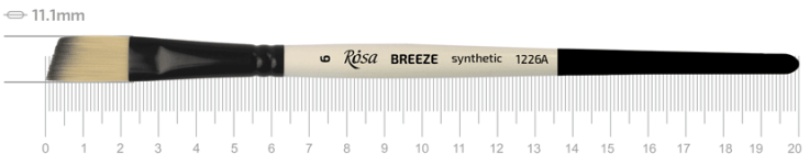 Кисть Breeze 1226A, №6, cинтетика, угловая, короткая ручка, Rosa