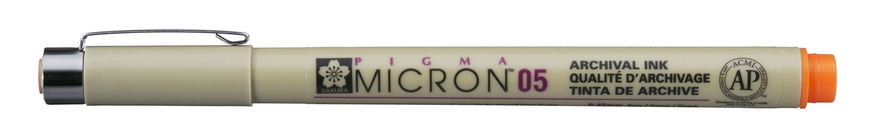 Лайнер PIGMA Micron (0.5), 0,45 мм, Оранжевый, Sakura