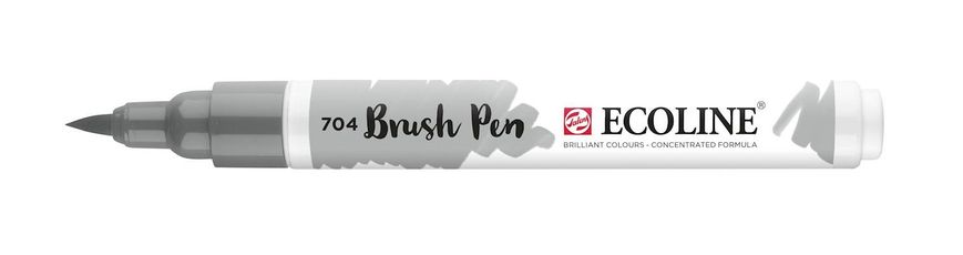 Пензель-ручка Ecoline Brushpen (704), Сірий, Royal Talens