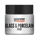 Фарба акрилова Glass and Porcelain, водна основа, біла, 30 мл, Pentart