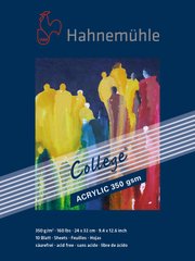 Альбом-склейка для олії та акрилу College, 24x32 см, 350 г/м², 10 аркушів, Hahnemuhle
