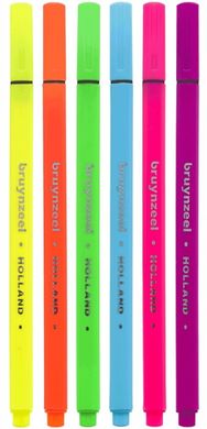 Набір лайнерів Finelinerss Neon, Неонові кольори, 6 штук, Bruynzeel