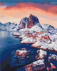 Картина по номерам Рассвет на Лофотенских островах, 40x50 см, Brushme