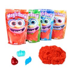 Кінетичний пісок Strateg Magic sand червоний в пакеті, 350 г