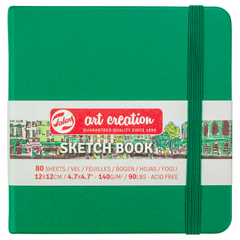 Блокнот для графики Talens Art Creation, 12x12 см, 140 г/м2, 80 листов, лесной зеленый, Royal Talens