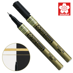 Маркер Pen-Touch Золото, тонкий (Extra Fine) 0,7 мм, Sakura