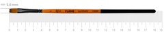Пензель Flame 1368F, №1, cинтетика, плоский, коротка ручка, Rosa