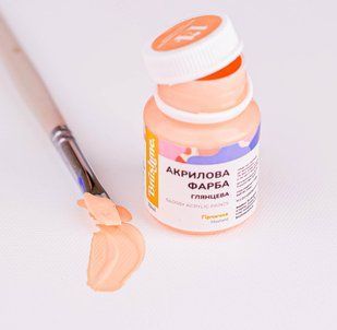 Фарба акрилова глянцева, Пастельно-жовтогаряча, 20 мл, Brushme