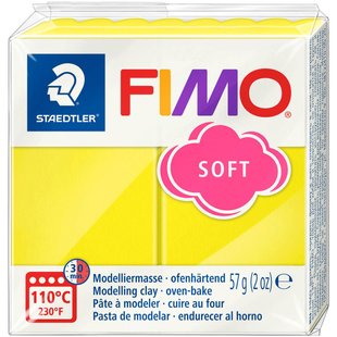 Пластика для біжутерії Soft, лимонна, 57 г, Fimo
