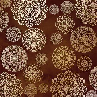 Папір з тисненням Golden Napkins, , Brown aquarelle, 30,5x30,5 см, 200г/м&sup2;, фольгований, односторонній, аркуш, Fabrika Decoru