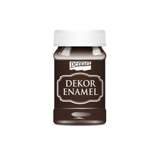 Фарба акрилова Dekor Enamel, глянцева, коричнева, 100 мл, Pentart