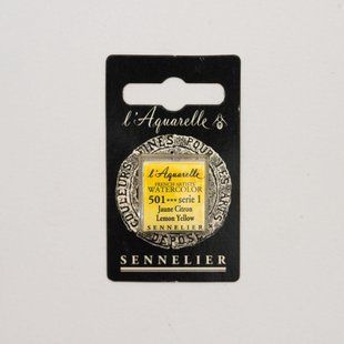 Акварельная краска Sennelier, полукювета, S1, лимонно-желтый