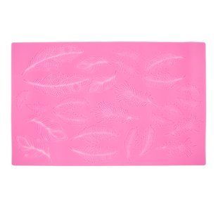 Силиконовый коврик №08, Кружевные перья, 27,5 x40,6 см, Fabrika Decoru