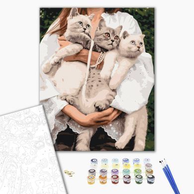 Картина по номерам Любимые муркотики, 40х50 см, Brushme