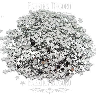 Набор пайеток Звездочки мини, цвет старое серебро, №010, Fabrika Decoru