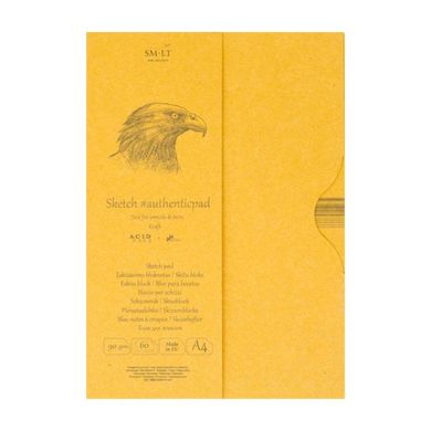 Альбом-склейка для ескізів у папці Authentic Kraft А4, 90 г/м2, 60 аркушів, коричневий, Smiltainis
