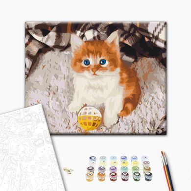 Картина по номерам Игривый котенок, 40х50 см, Brushme