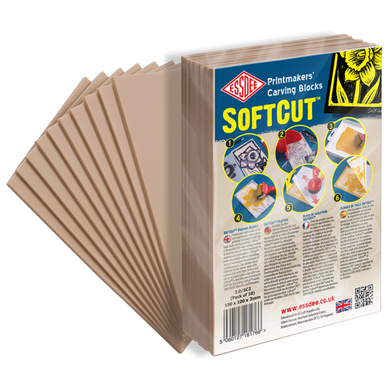 Набір блоків для гравюри SOFTCUT CARVING BLOCK 3.0/SC2, 150х100х3 мм, 10 штук, ESSDEE