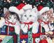Картина по номерам Новогодние котики, 40х50 см, Brushme BS51359 фото 1 с 2