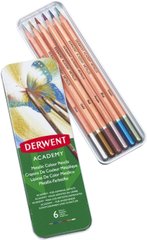 Набор цветных карандашей Metallic, металлический пенал, 6 штук, Derwent
