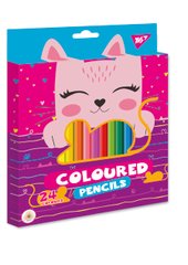 Набір кольорових олівців Cats, 24 кольора, YES
