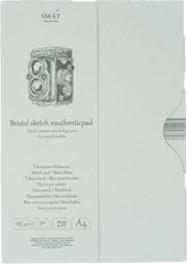 Альбом-склейка для ескізів у папці Authentic Bristol А4, 185 г/м2, 50 аркушів, білий, гладкий, Smiltainis