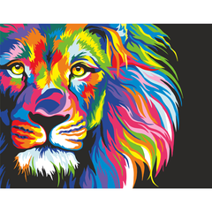 Картина по номерам Неоновый лев, 35х45 см, ROSA START
