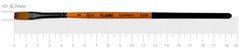 Кисть Flame 1368F, №2, cинтетика, плоская, короткая ручка, Rosa