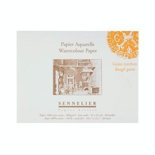 Склейка для акварелі Sennelier, 20 аркушів, крупне зерно, 300 г/м, 41x31 см