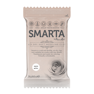 Самозастывающая пластика белая, 250 г, Smarta