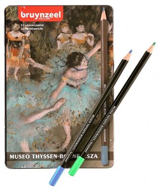 Набір пастельних олівців THYSSEN, Танцівниця у зеленому, Едгар Дега, 12 штук, Bruynzeel