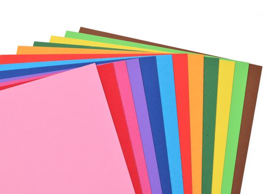 Набір кольорового картону №58, А4, 12 аркушів, тонований у масі, 1Вересня