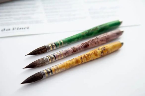 Кисть DaVinci Limited Edition Brush 438 белка+синтетика №3 зеленая