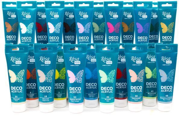 Фарба акрилова для декору DecoAcrylic, Фіолетовий світлий (23), матовий, 75 мл, ROSA Talent