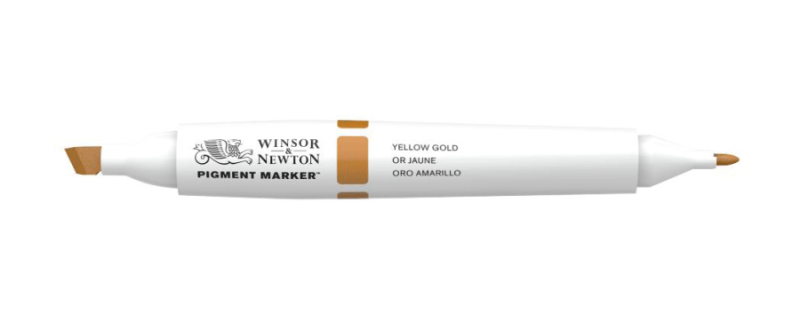 Маркер двосторонній, Pigment marker, (088) Жовте золото, Winsor & Newton