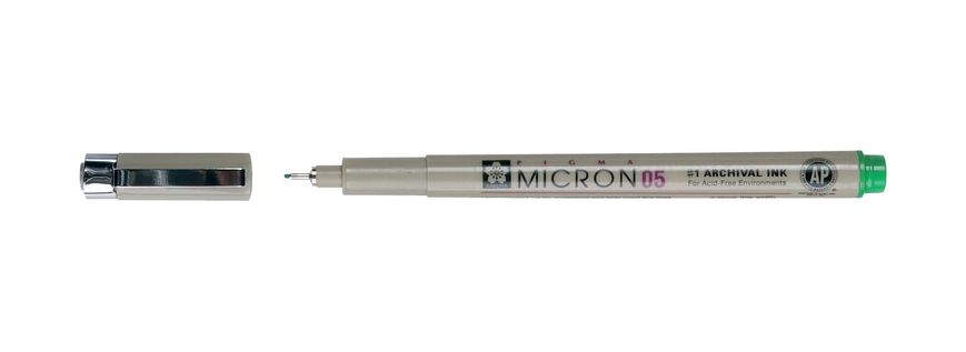 Лайнер PIGMA Micron (0.5), 0,45 мм, Светло-Зеленый, Sakura