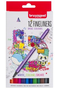 Набір лайнерів Fineliners, 12 штук, Bruynzeel