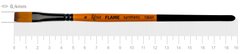 Кисть Flame 1368F, №4, cинтетика, плоская, короткая ручка, Rosa