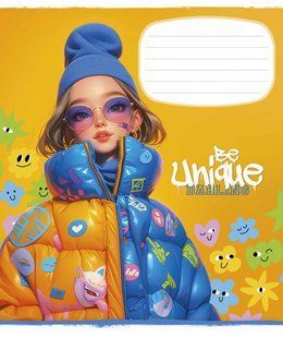 Тетрадь ученическая, 18 листов, в линию, выборочный УФ-лак, Be unique, Школярик
