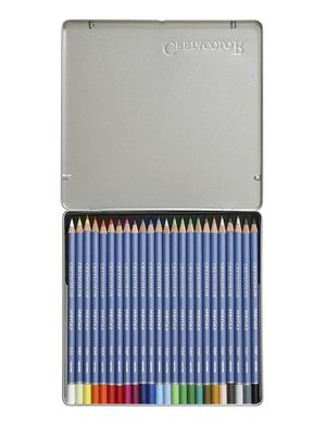 Набір акварельних олівців Marino, 24 штук, металева упаковка, Cretacolor
