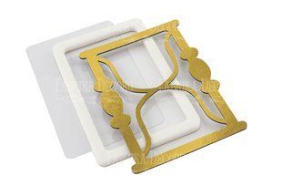 Заготовка для шейкера Песочные часы, 8,4x11,6 см, золотой, Fabrika Decoru