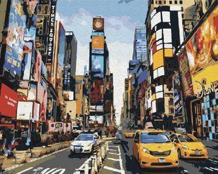 Картина за номерами Життя Таймс-сквер, 40x50 см, Brushme