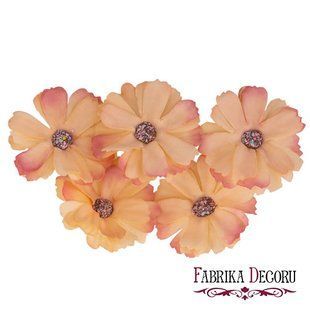 Квітка ромашки персикова з кораловим, 1 штука, Fabrika Decoru