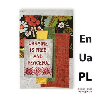 Набір для створення листівки Inspired by Ukraine ENG №10, 10х15 см, картон, Fabrika Decoru